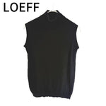 画像をギャラリービューアに読み込む, 【中古】ロエフ LOEFF ノースリーブニット ハイネック ウール混 ブラック j0910h0065
