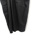 Load image into Gallery viewer, 【中古】栗原はるみ KURIHARA HARUMI サロペットスカート ロング 裾スリット リネン混 ブラック 黒 h1223rq0166
