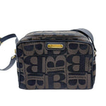 画像をギャラリービューアに読み込む, 【中古】BURBERRY バーバリー ロゴ柄 ショルダーバッグ ブラウン 茶 キャンバス レザー 斜めがけ i0926aq015120
