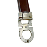 Load image into Gallery viewer, 【中古】フェラガモ Salvatore Ferragamo  ガンチーニ レザーベルト ブラック×ブラウン j0405oq00769
