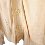 将图片加载到图库查看器，【中古】ルトロワ Letroyes カーディガン Vネック コットン 透け感 ペールオレンジ うすだいだい色 i0619wq05110
