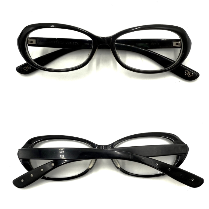 【中古】ボッテガヴェネタ BOTTEGA VENETA めがね 眼鏡 メガネ 度入り 黒縁 黒フレーム i0606aq00552