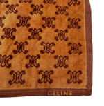 将图片加载到图库查看器，【中古】CELINE セリーヌ タオルハンカチ マカダム ブラウン 綿100％ レディース j0618lq0175
