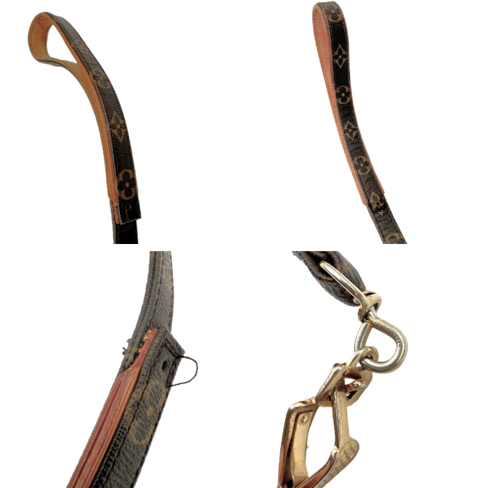 【中古】ルイヴィトン LOUIS VUITTON ドッグリード ペット用 モノグラム ブラウン系 ゴールド i0601oq010109