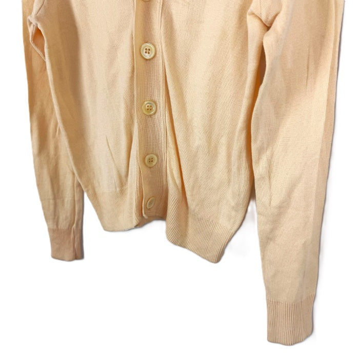 【中古】ルトロワ Letroyes カーディガン Vネック コットン 透け感 ペールオレンジ うすだいだい色 i0619wq05110