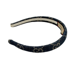 画像をギャラリービューアに読み込む, 【中古】GUCCI グッチ デニム カチューシャ GG柄 インディゴ ヘアアクセサリー i0926aq011140
