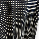 将图片加载到图库查看器，【中古】アオイ aoi 半袖チュニック ワンピース チェック ボーダー マルチ柄 タグ付き ブラック ホワイト i0515n0133
