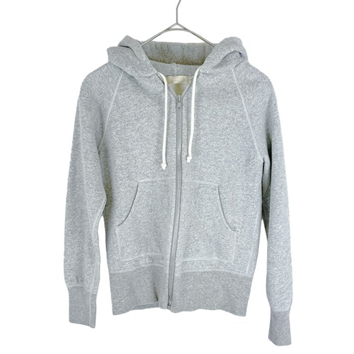 【中古】Drawer ドゥロワー パーカー グレー 裏起毛 ジップアップ コットン i1031h0036