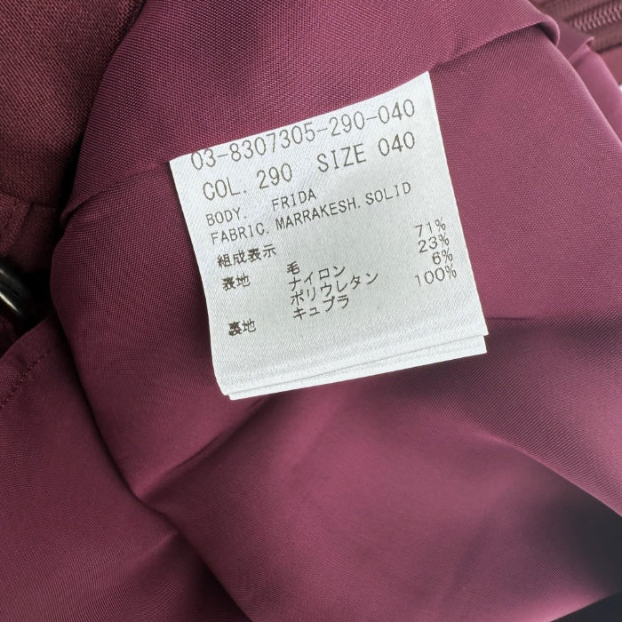 【中古】セオリーリュクス Theory luxe スカート ひざ丈 台形 未使用 ワインレッド i0703n0025