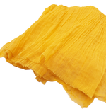 将图片加载到图库查看器，【中古】agnes b. アニエスベー 山吹色 ストール シワ加工 マフラー イエロー 大判 軽量 i0911wq0026
