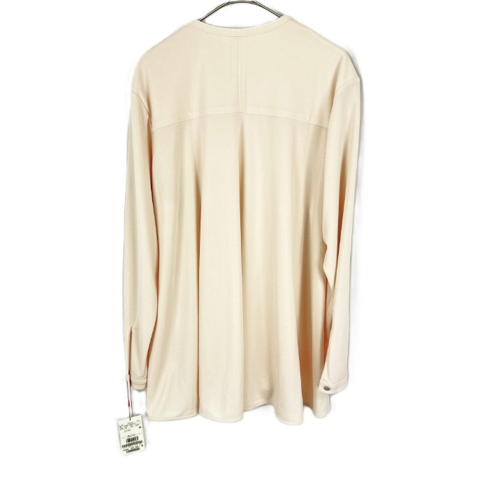 【中古】ドレステリア DRESSTERIOR ノーカラーブラウス ストレッチ タグ付き ライトベージュ i0703n0168