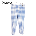画像をギャラリービューアに読み込む, 【中古】Drawer ドゥロワー ギンガムチェックパンツ ブルー×ホワイト サイズ40 レディース j0713o00320
