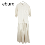 Load image into Gallery viewer, 【中古】エブール ebure リネン混 シャツワンピース 白 38 ロング丈 j0721s01335
