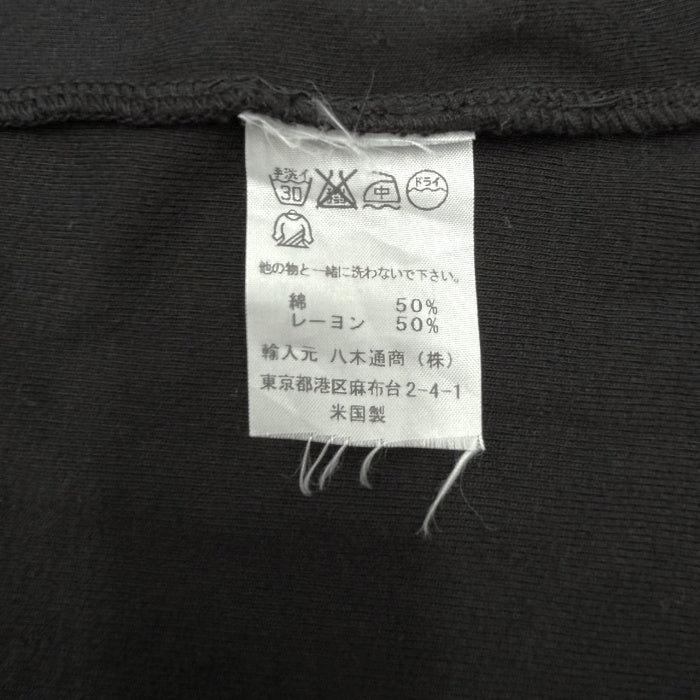 【中古】スリードッツ three dots カーディガン ボタンレス 羽織り コットン ロング ブラック 黒 i0818n0103