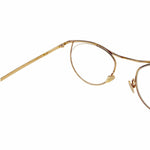 将图片加载到图库查看器，【中古】AHLEM アーレム メガネフレーム ゴールド ラウンド ケース付き i1029pq015300
