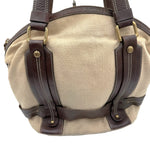 画像をギャラリービューアに読み込む, 【中古】バーバリー BURBERRY ハンドバッグ バイカラー 布生地 レザー カジュアル ベージュ ダークブラウン i0601oq01762
