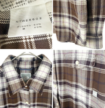 将图片加载到图库查看器，【中古】ノースフェイス THE NORTH FACEチェックシャツ 長袖 ブラウン系 i0911wq0217
