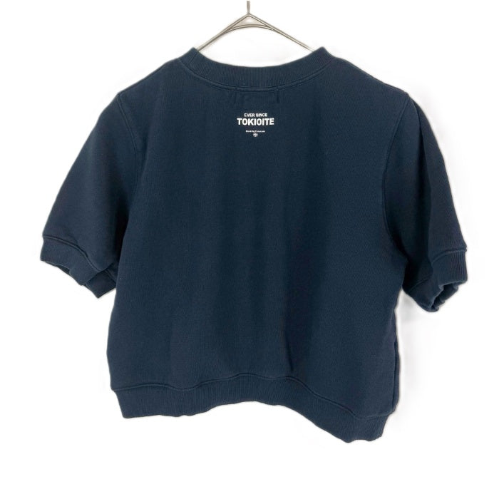 【中古】タナカーナ Tanacana 半袖スウェット ショート丈 ロゴプリント カジュアル ネイビー 紺 i0624h0023