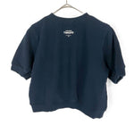 将图片加载到图库查看器，【中古】タナカーナ Tanacana 半袖スウェット ショート丈 ロゴプリント カジュアル ネイビー 紺 i0624h0023
