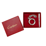 Load image into Gallery viewer, 【中古】Cartier カルティエ トリニティ キーリング キーホルダー シルバー  箱付き j0405oq00930
