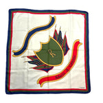 将图片加载到图库查看器，【中古】ロベルタディカメリーノ Roberta di Camerino スカーフ ロゴ おしゃれ オフホワイト レッド カーキ ネイビー i0727tq0113
