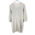 将图片加载到图库查看器，【中古】ノーリーズ NOLLEY&#39;S ロングカーディガン 七分袖 ざっくり編み 透け感 生成り ベージュ系 i0213n0113
