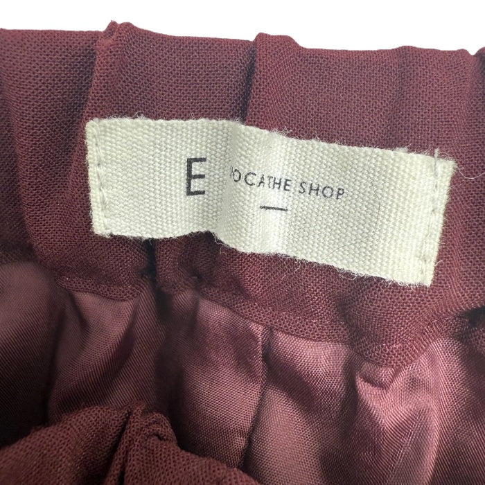【中古】エポカザショップ EPOCA THE SHOP キュロットスカート 巻きスカート風 ワインレッド i0703n0012