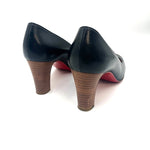 Load image into Gallery viewer, 【中古】クリスチャンルブタン Christian Louboutin パンプス ラウンドトゥ チャンキーヒール ブラック 黒 h0527h02514
