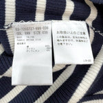 将图片加载到图库查看器，【中古】セオリーリュクス Theory luxe ボーダーカーディガン リブニット シルク ネイビー ホワイト i0703n0126
