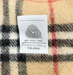画像をギャラリービューアに読み込む, 【中古】バーバリー BURBERRY ブランケット ひざ掛け ノバチェック ベージュ ウール100％ j0215pq02338

