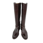 将图片加载到图库查看器，【中古】SARTORE サルトル ロングブーツ レザー ダークブラウン j0107h00345
