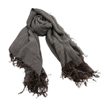 画像をギャラリービューアに読み込む, 【中古】agnes b アニエスベー 大判ストール ブラウン ウール100％ フリンジ i0911wq0017
