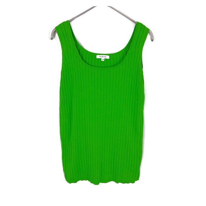 【中古】ブラミンク BLAMINK リブタンクトップ M C 16G RIB TANK NSL コットン ライトグリーン系 黄緑 i0507m00710