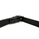 Load image into Gallery viewer, 【中古】BEAMS ビームス 本革 レザーベルト ブラック 黒 日本製 シルバーバックル i0731wq0131
