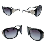 Load image into Gallery viewer, 【中古】ブルガリ BVLGARI サングラス ブラック グラデーションレンズ ラインストーン j0115lq01493
