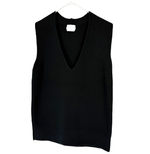 Load image into Gallery viewer, 【中古】UNITED ARROWS ユナイテッドアローズ ニットベスト ブラック Vネック 重ね着 レイヤード i1014n0085
