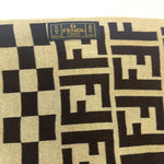 Load image into Gallery viewer, 【中古】フェンディ FENDI マフラー ズッカ柄 ストライプ ニット素材 ベージュ ブラウン h0515eq00449
