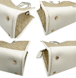将图片加载到图库查看器，【中古】COACH コーチ シグネチャー  ショルダーバッグ 2WAY ホワイト系 j0223tq03030
