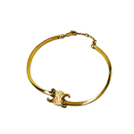 画像をギャラリービューアに読み込む, 【中古】セリーヌ CELINE ブレスレット ゴールド 約17cm レディース  ロゴ j0213aq017231
