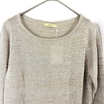 画像をギャラリービューアに読み込む, 【中古】デプレ DES PRES レーヨンニット ざっくり編み 光沢 透け感 とろみ ミックスニット ベージュ系 i0213n00612
