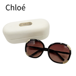 画像をギャラリービューアに読み込む, 【中古】Chloé クロエ サングラス ケース付き ブラウン ブラック レディース j0629pq00159

