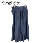 画像をギャラリービューアに読み込む, 【中古】シンプリシテェ Simplicite ロングスカート ネイビー ギャザー j0721s0181
