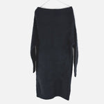 画像をギャラリービューアに読み込む, 【中古】Liesse リエス ウール 起毛ニット ワンピース ブラック 黒 ロング i0807n0213
