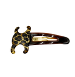 Load image into Gallery viewer, 【中古】CELINE セリーヌ ヘアピン トリオンフ バレッタ ヘアアクセサリー ブラウン j0417aq024180
