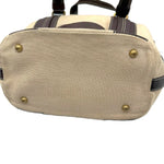 画像をギャラリービューアに読み込む, 【中古】バーバリー BURBERRY ハンドバッグ バイカラー 布生地 レザー カジュアル ベージュ ダークブラウン i0601oq01762
