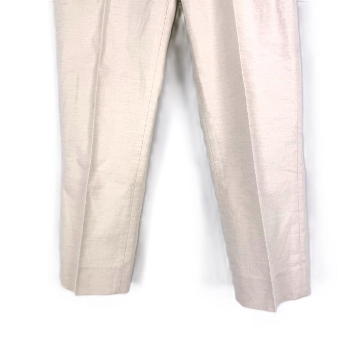 【中古】ジョセフ JOSEPH クロップドパンツ シンプル 薄手 透け感 リネン 生成り ライトベージュ i0828n0034