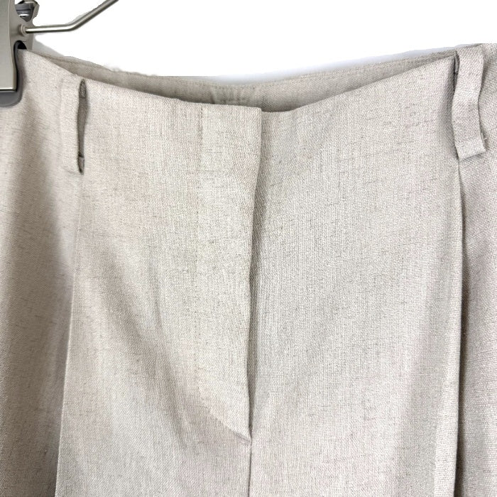 【中古】セオリーリュクス theory luxe ワイドテーパードパンツ 薄手 光沢 上品 ライトベージュ 生成り i0818n0218