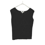 将图片加载到图库查看器，【中古】エポカ EPOCA ノースリーブニット デザイン編み ダイヤチェック ブラック 黒 i0818n0164
