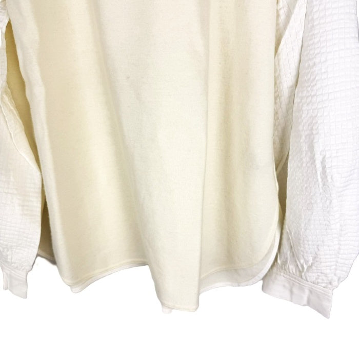 【中古】ドゥロワー Drawer ブラウス 袖切り替え プルオーバー ストレッチ オフホワイト 白 i0501k00137
