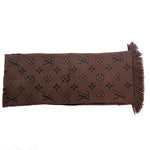 画像をギャラリービューアに読み込む, 【中古】ルイ・ヴィトン Louis Vuitton マフラー エシャルプロゴマニア ブラウン i0225aq005220
